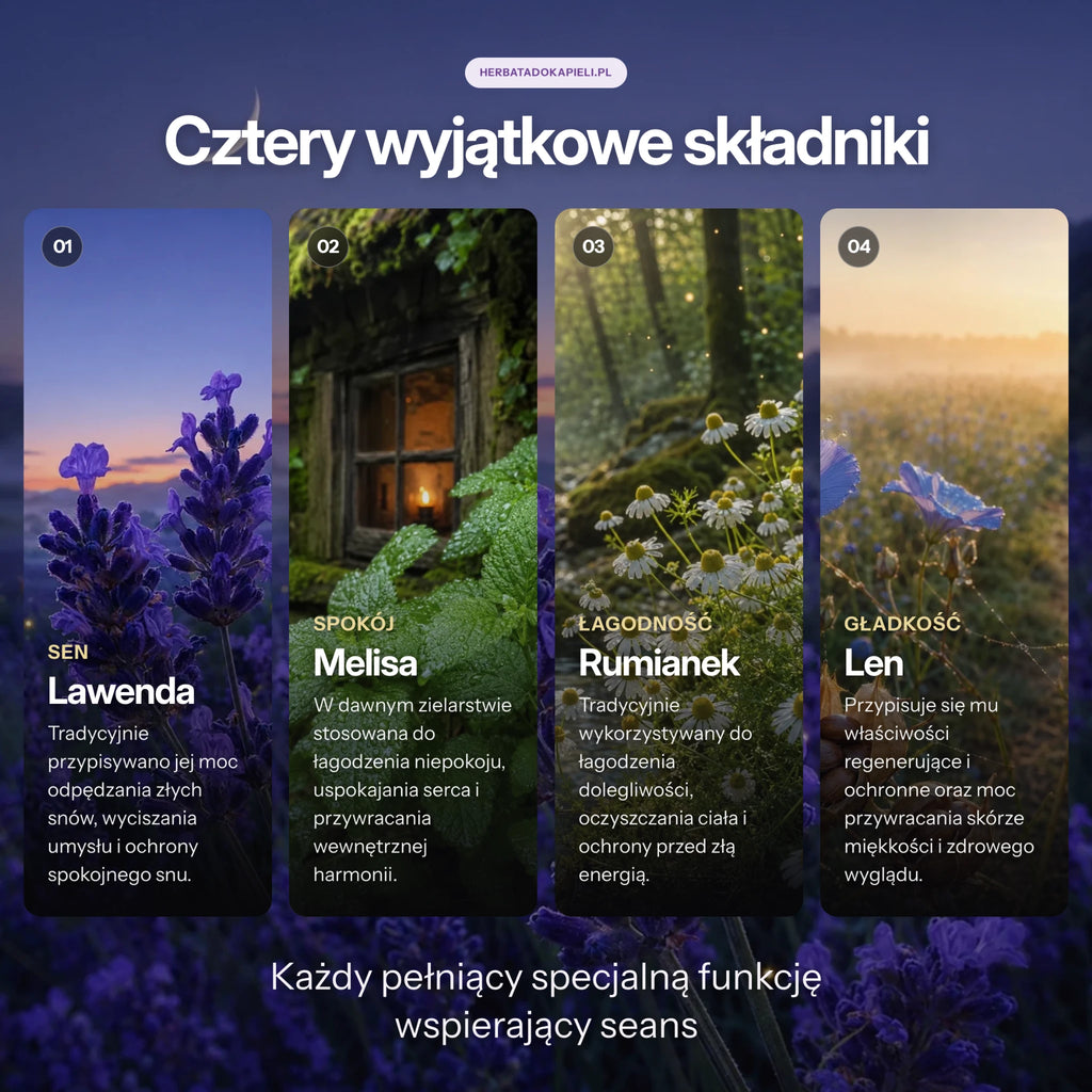 Relaksujący rytuał kąpielowy manifestacji odnowy na spokojny sen - 3 sztuki