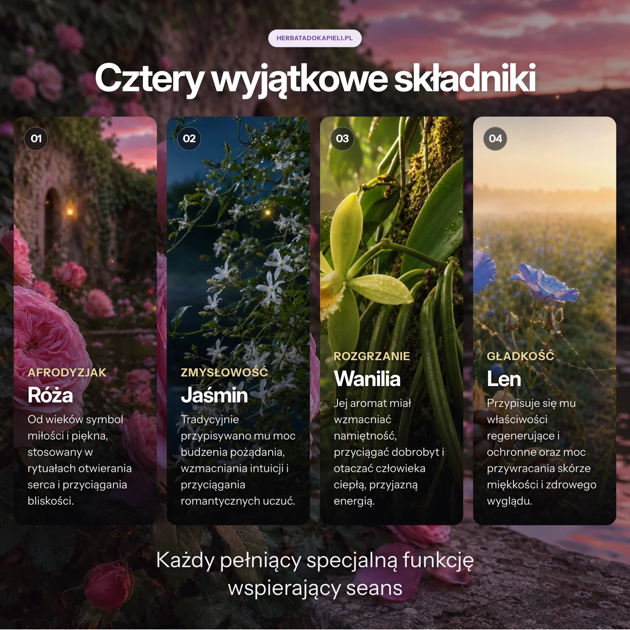 Romantyczny rytuał kąpielowy manifestacji uczuć i bliskości - 3 sztuki