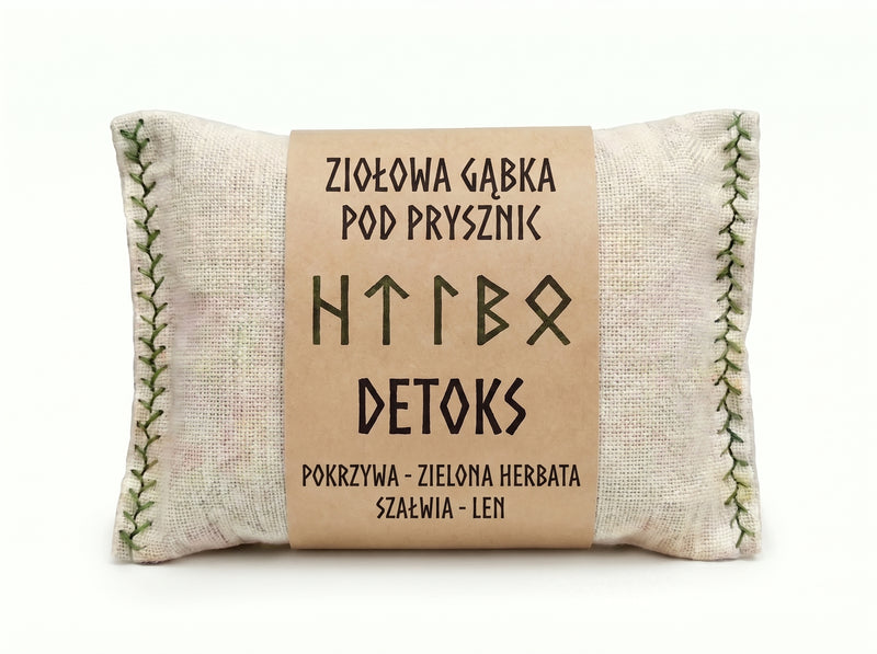 Ziołowa gąbka pod prysznic - Detoks
