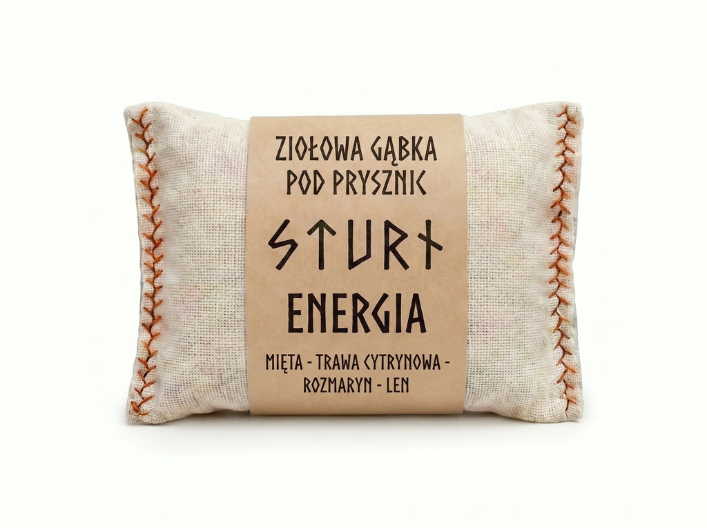 Ziołowa gąbka pod prysznic - Energia