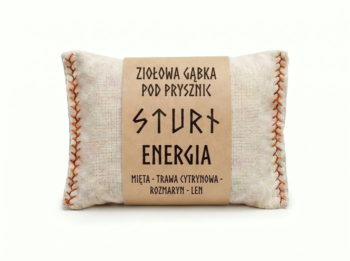 Ziołowa gąbka pod prysznic - Energia